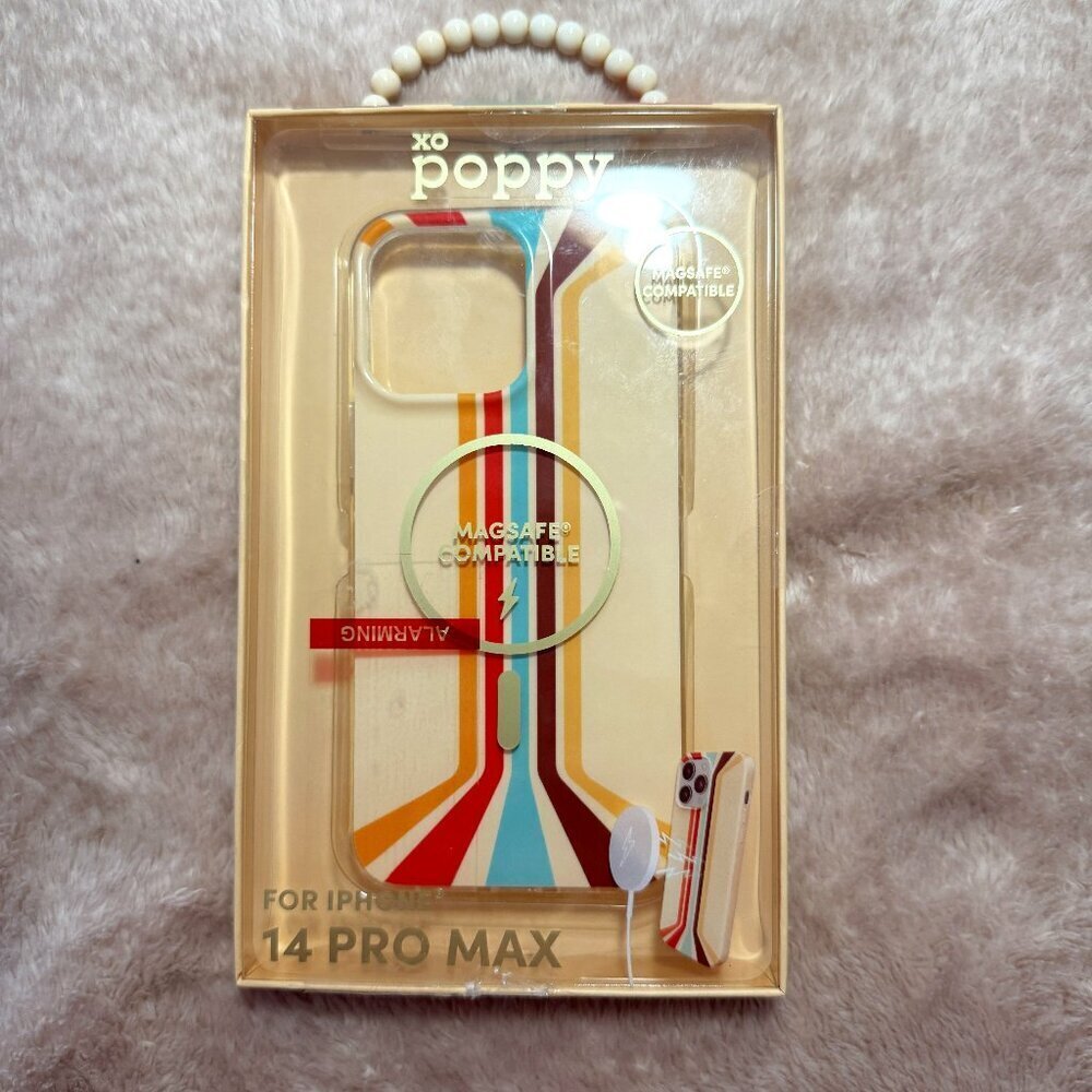 NIB XO Poppy Iphone Protective Case 14 Pro Max - Retro Design